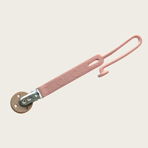 Ice cream teether set with pacifier clip and dust bag (pink)