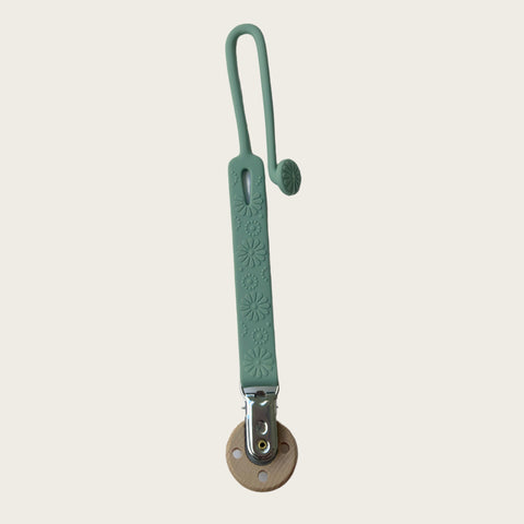 Ice cream teether set with pacifier clip and dust bag (mint)