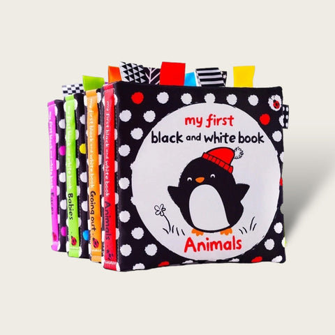 First books: Black and white cloth book (Animals)