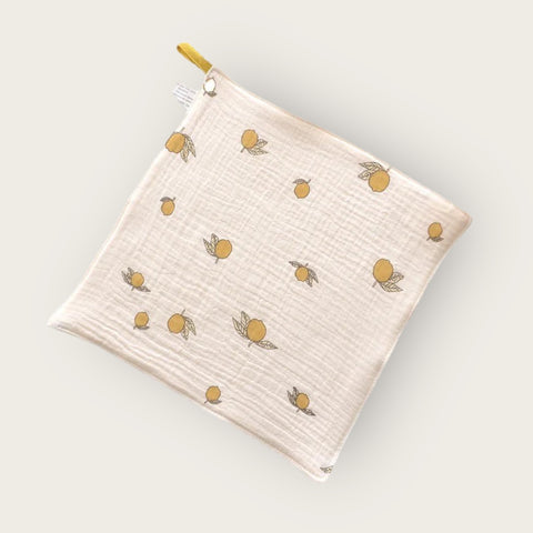 Organic cotton small towel (lemon)